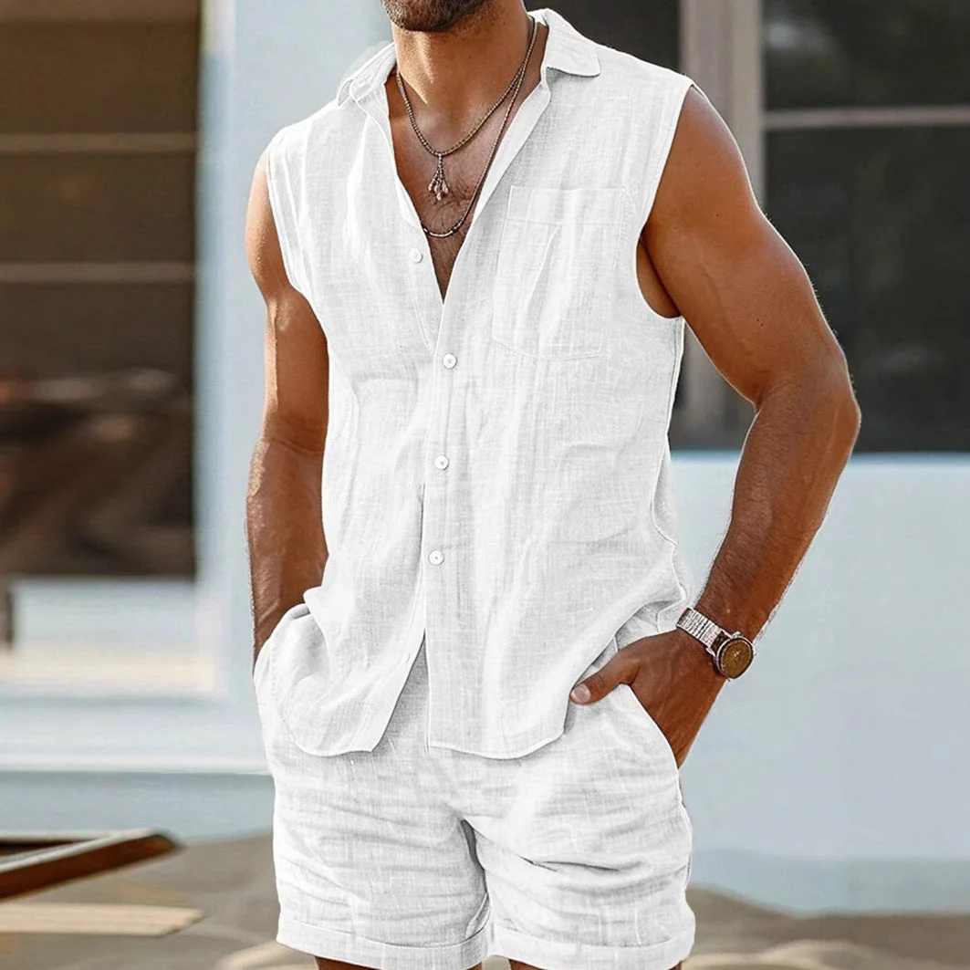Heren Shirt en Shorts Set Casual - Image 4