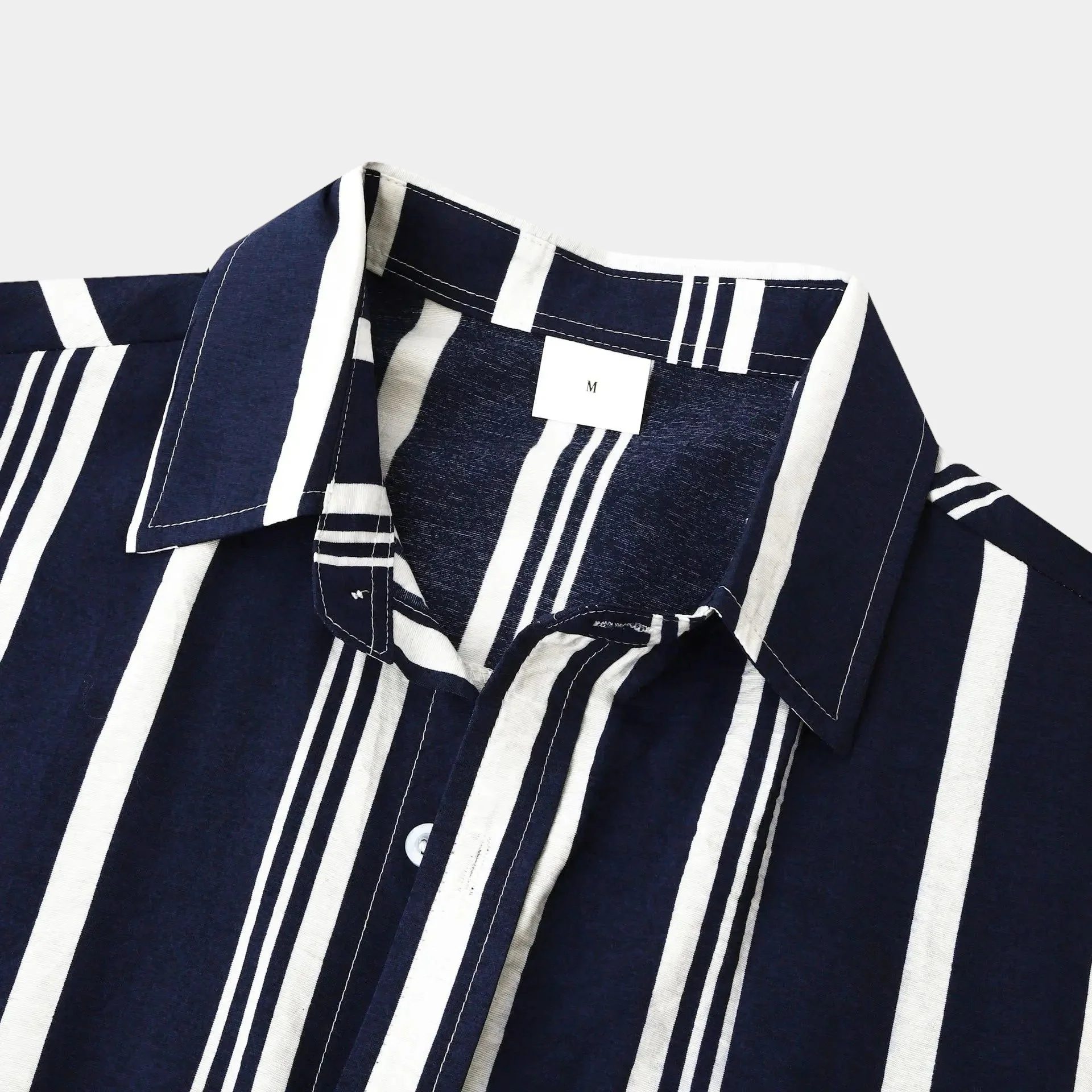 Heren Shirt Gestreept Klassiek voor Zomer Gelegenheden - Image 6