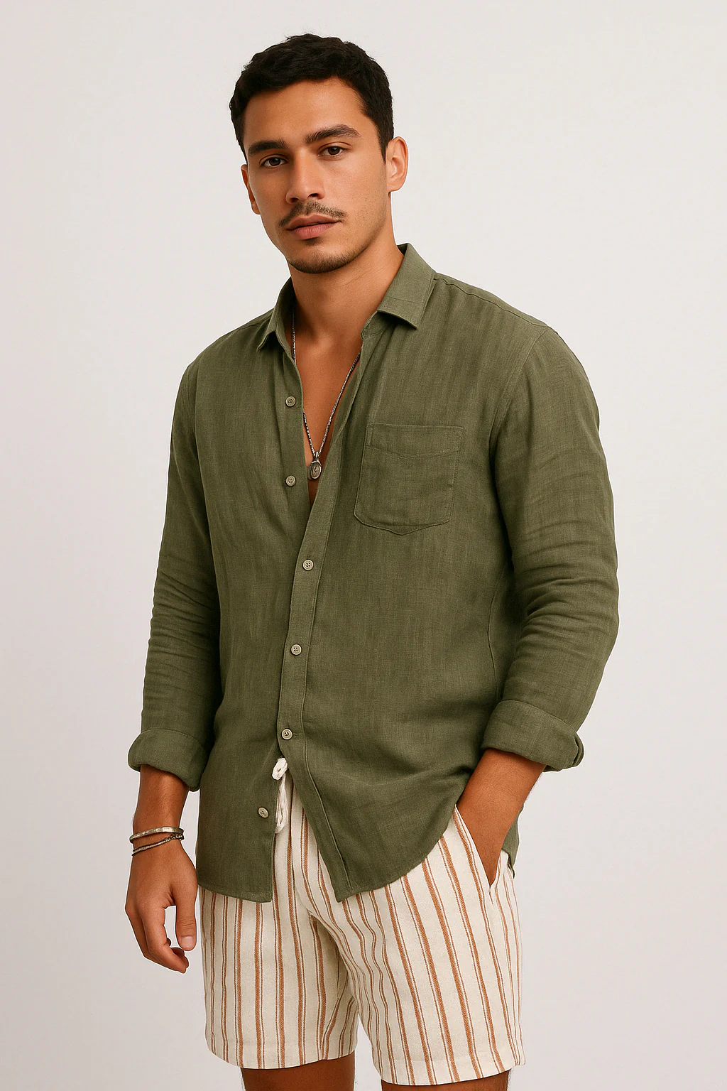 Heren Shirt Lange Mouwen Casual - Image 2