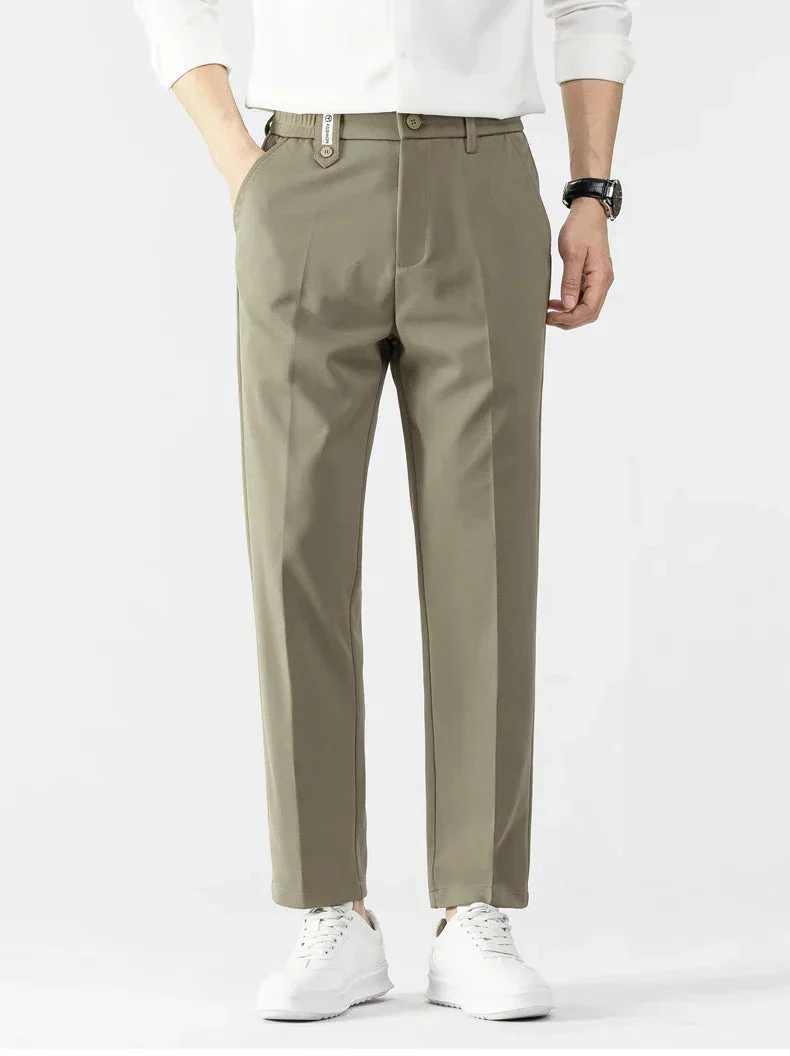 Heren Slim Fit Broek Lichtgewicht Stof Tailored Cut - Image 4