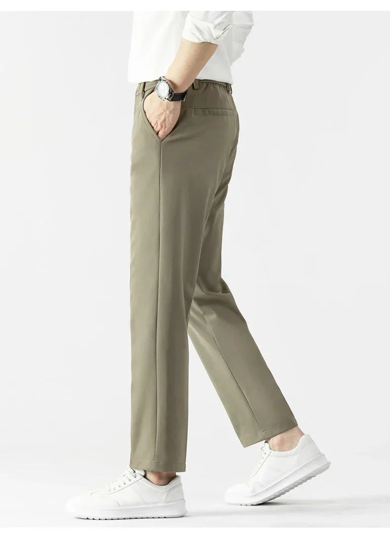 Heren Slim Fit Broek Lichtgewicht Stof Tailored Cut - Image 5