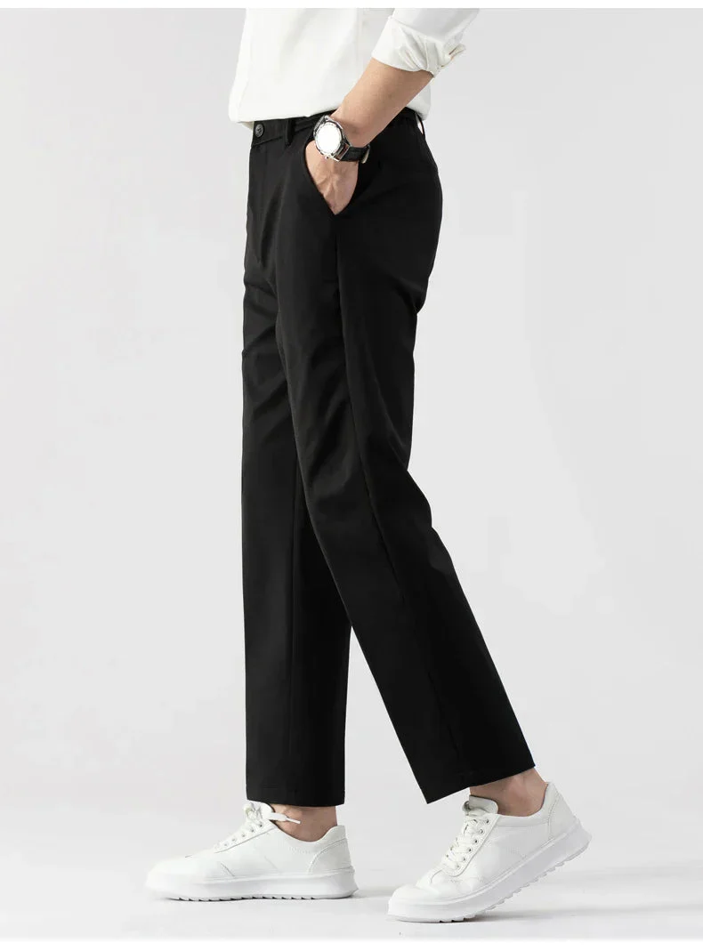 Heren Slim Fit Broek Lichtgewicht Stof Tailored Cut - Image 8