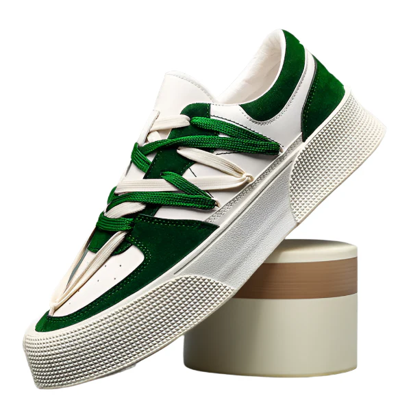 Heren Sneakers Urban Platform Vegan Leer Met Ademend Comfort