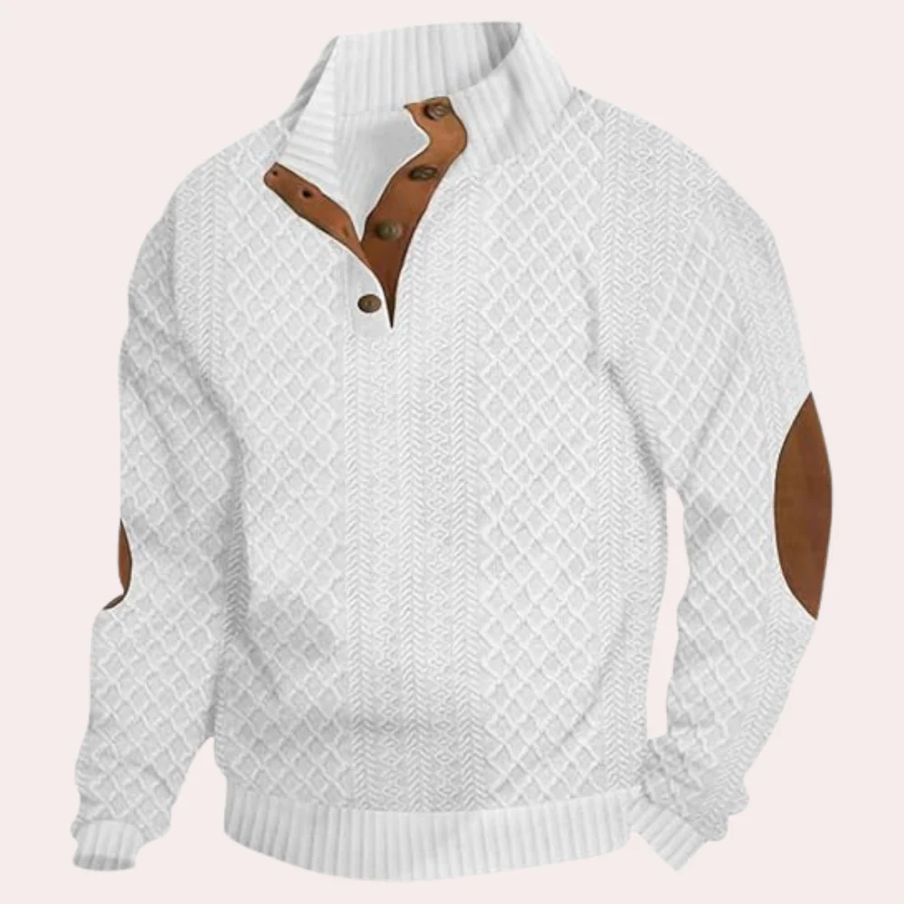 Heren Sweater met Kraveknappers - Trendy en Comfortabel - Image 3