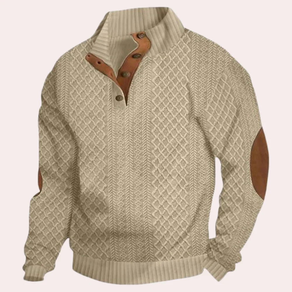 Heren Sweater met Kraveknappers - Trendy en Comfortabel - Image 4