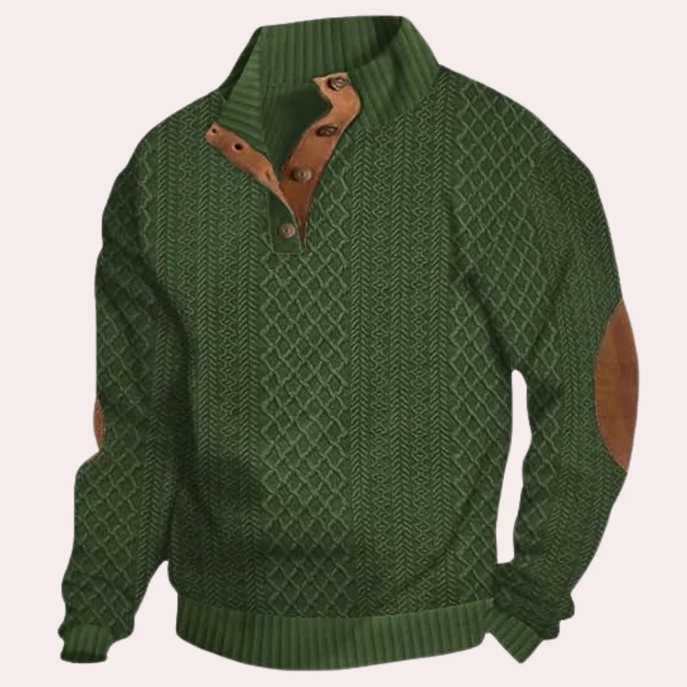 Heren Sweater met Kraveknappers - Trendy en Comfortabel - Image 5
