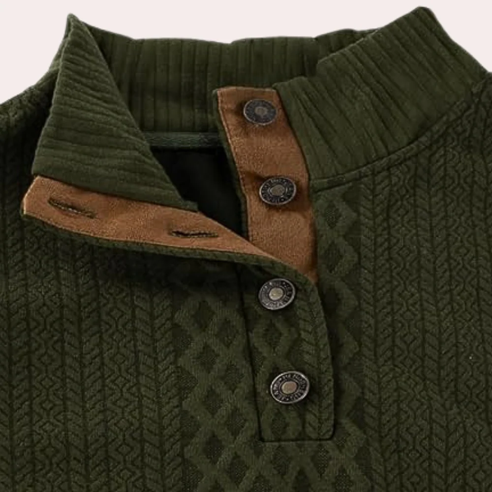 Heren Sweater met Kraveknappers - Trendy en Comfortabel - Image 8
