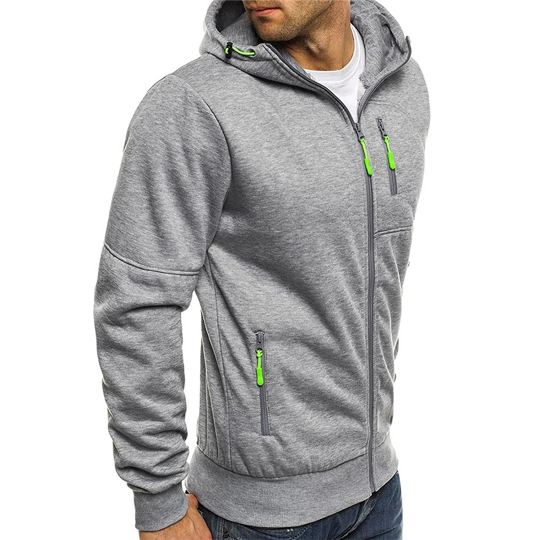 Heren Sweater met Rits en Capuchon - Image 9