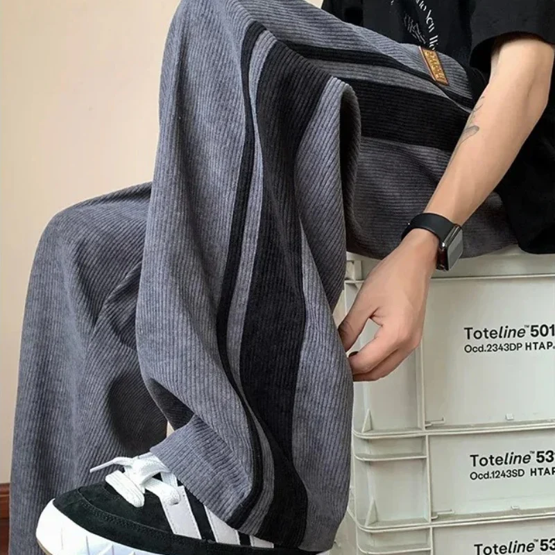Heren Sweatpants Oversized Katoen Corduroy - Image 2
