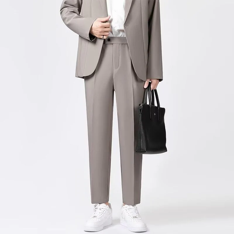 Heren Tailored Broek Slim Fit Wolmix Enkel Lengte - Image 4
