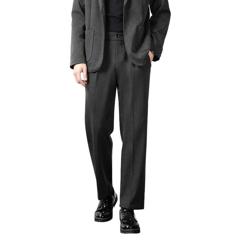 Heren Tailored Broek Wolmix Slim Fit Volledige Lengte