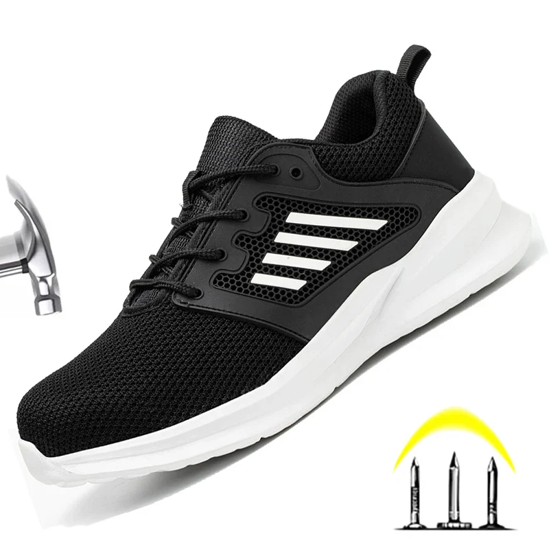 Heren Werkschoenen S3 Lichtgewicht Sneakers Met Stalen Neus