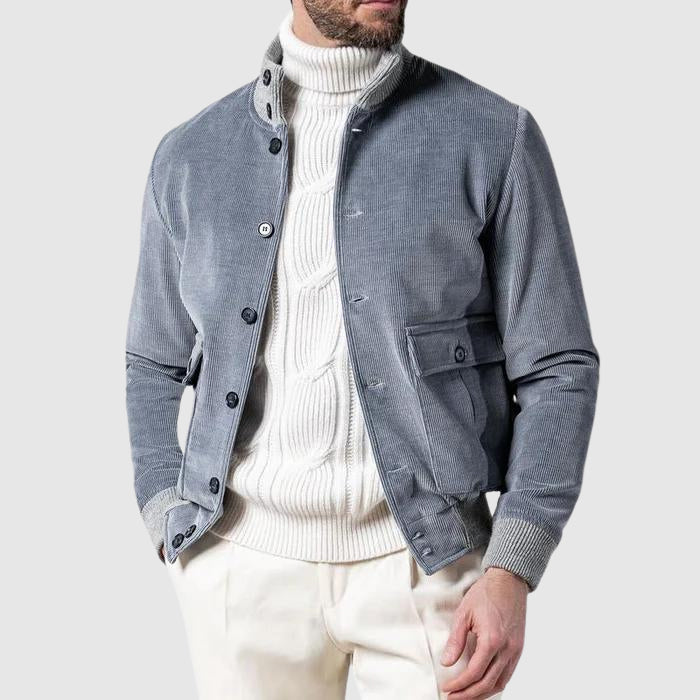 Heren Winterjas Casual Met Rib Fluwelen Look - Image 2