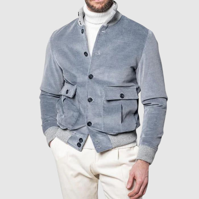 Heren Winterjas Casual Met Rib Fluwelen Look - Image 3
