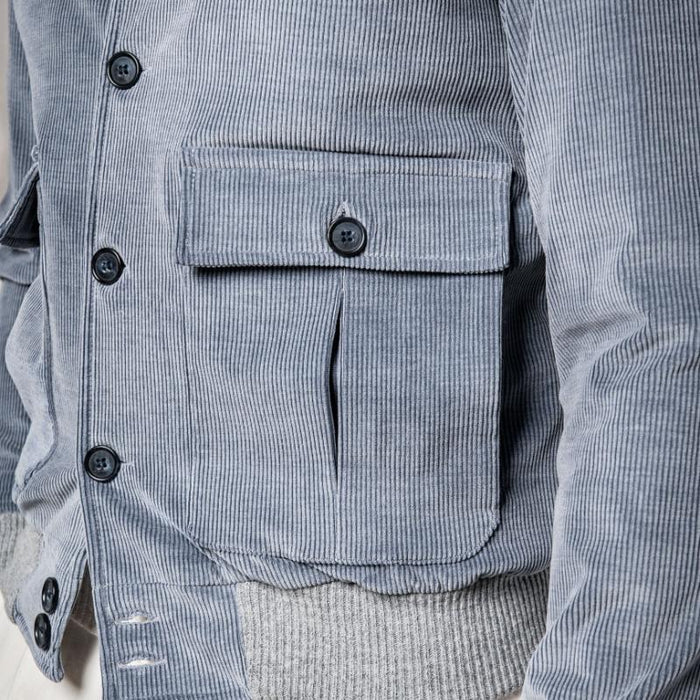 Heren Winterjas Casual Met Rib Fluwelen Look - Image 5