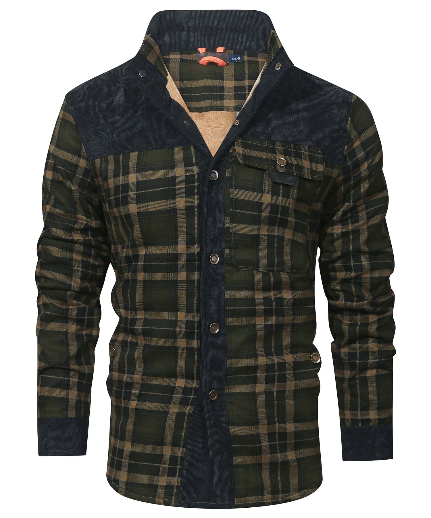 Heren Winterjas Plaid Ontwerp Met Fleece Voering - Image 4
