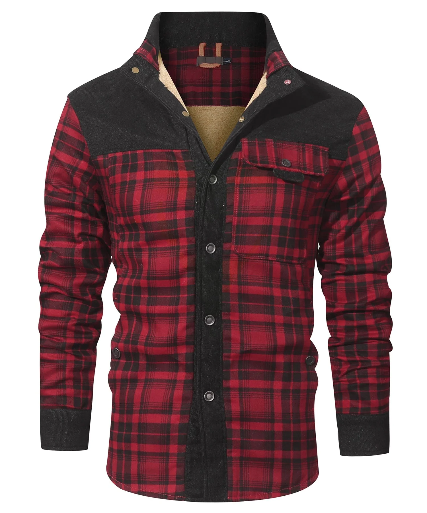 Heren Winterjas Plaid Ontwerp Met Fleece Voering - Image 6