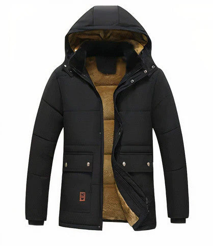Heren Winterparka Met Afneembare Kapuze en Modern Design - Image 3