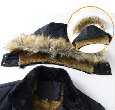 Heren Winterparka Met Afneembare Kapuze en Modern Design - Image 8