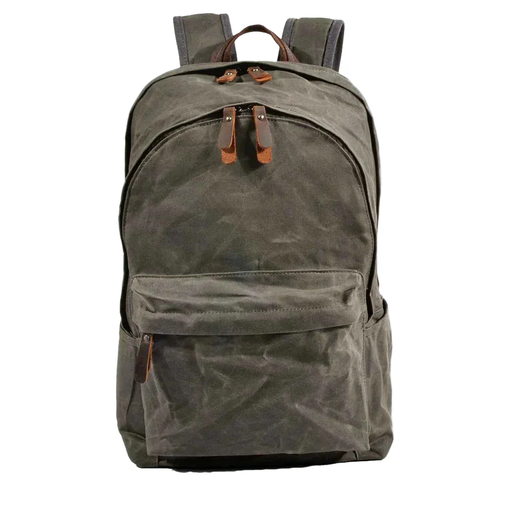 Herenrugzak Waterdicht Canvas Vintage Stijl