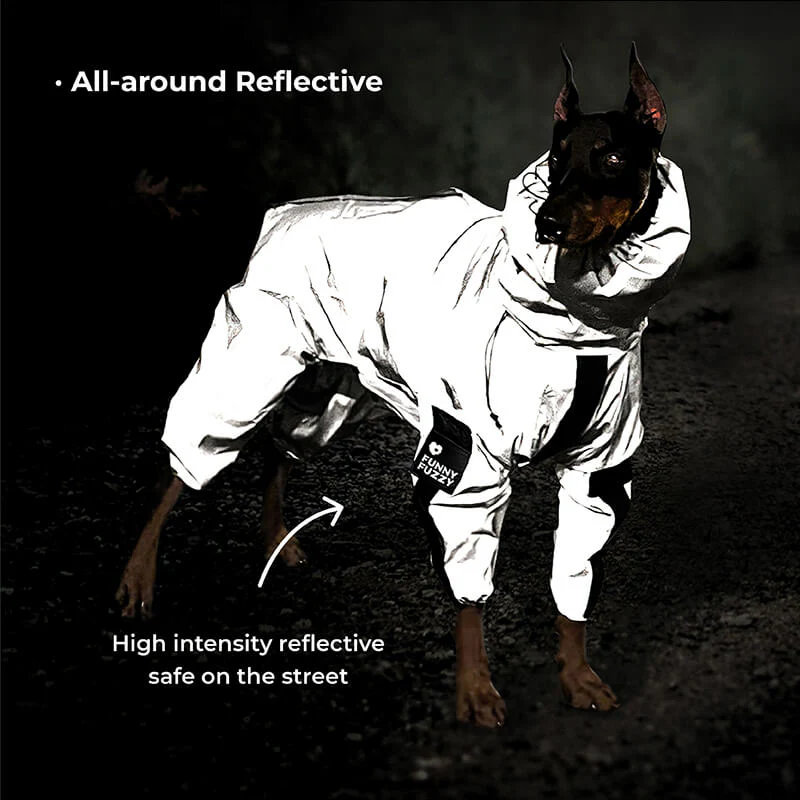 Honden Regenjas Reflecterend Waterdicht met Harnasopening - Image 2