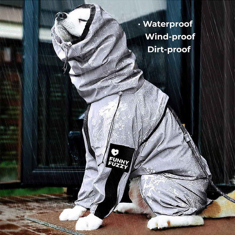 Honden Regenjas Reflecterend Waterdicht met Harnasopening - Image 7