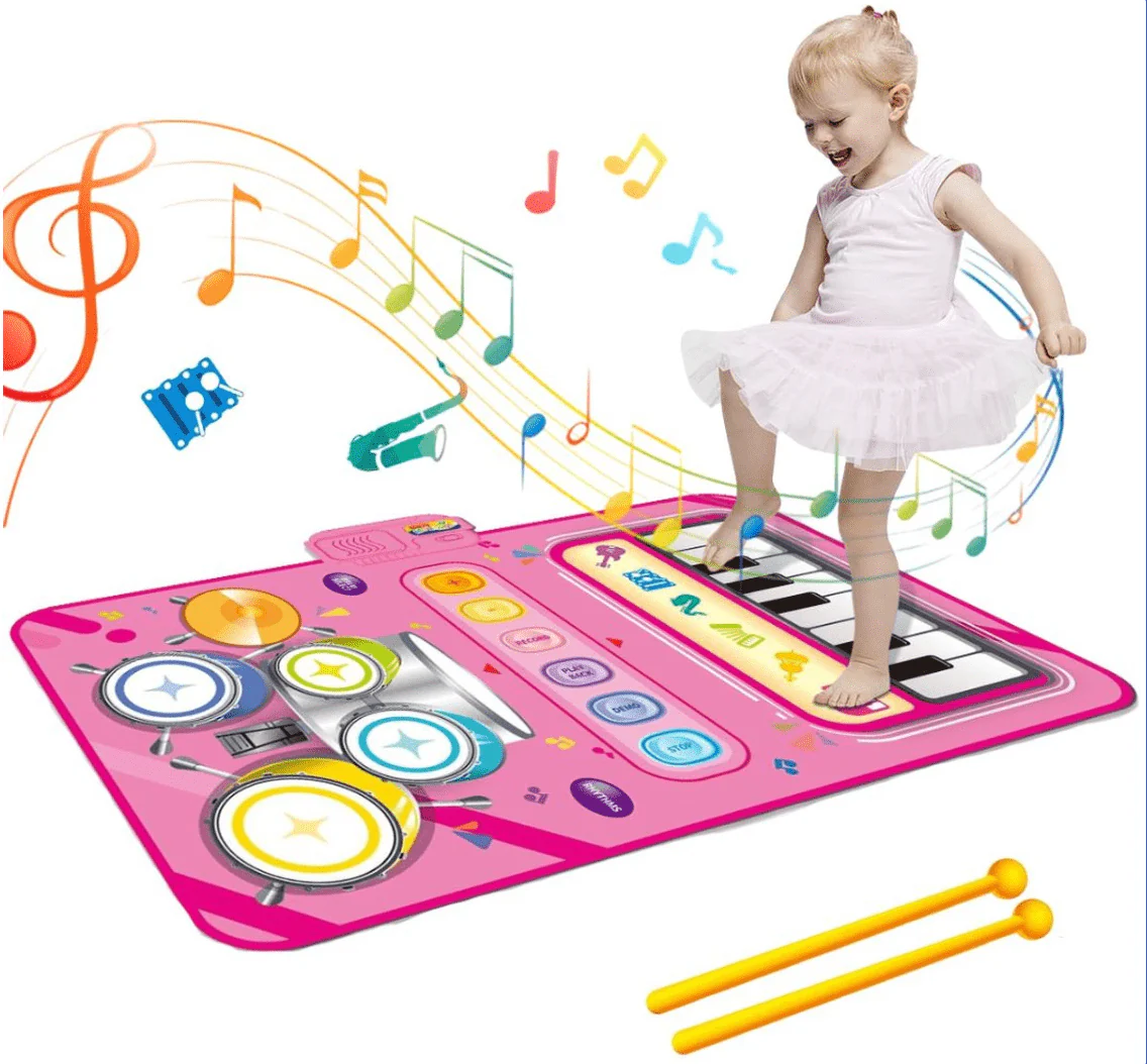 Interactieve Muziekmat Voor Kinderen Met Vijf Instrumenten