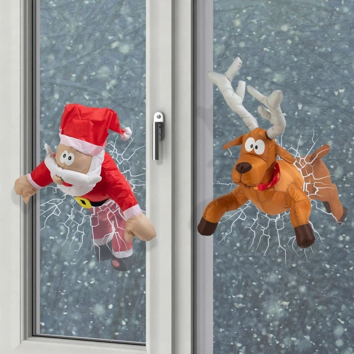 Kerstdecoratie Geluidsgeactiveerde Kerstraamscène met Beweging en Licht - Image 3