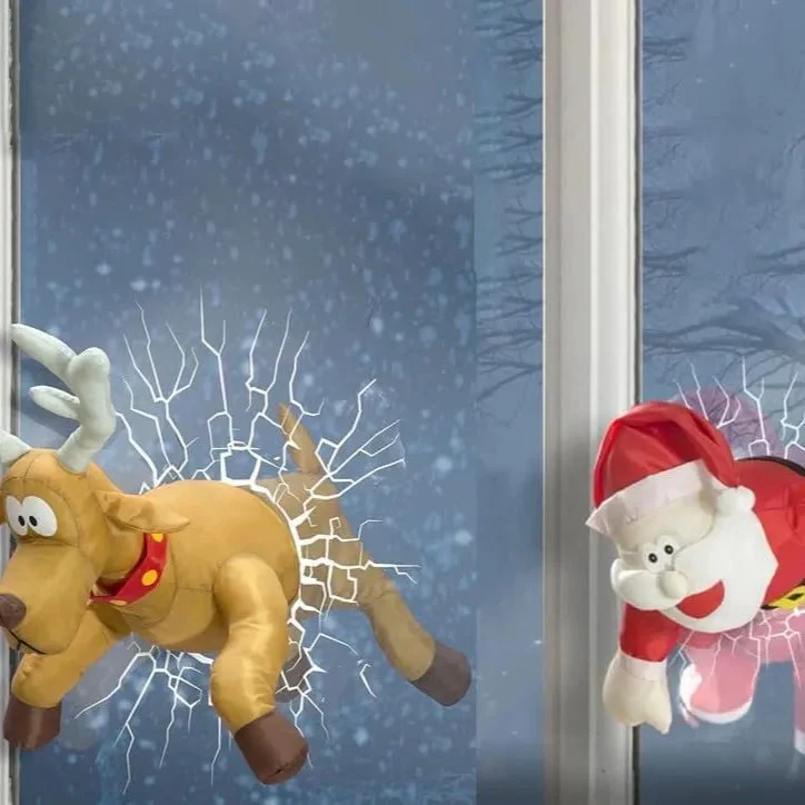 Kerstdecoratie Geluidsgeactiveerde Kerstraamscène met Beweging en Licht - Image 4