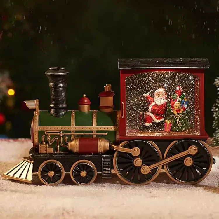 Kerstdecoratie Verlichte Trein met Sneeuweffect - Image 2