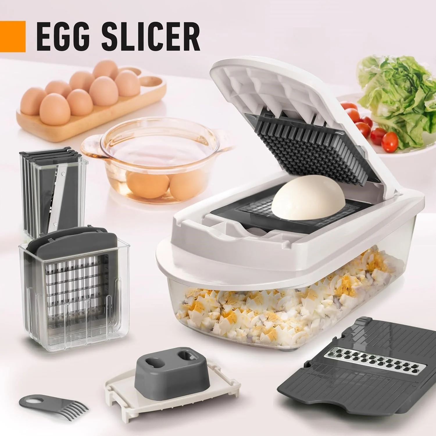 Keuken Groentesnijder 10-in-1 met 8 Messen en Geïntegreerde Container - Image 5