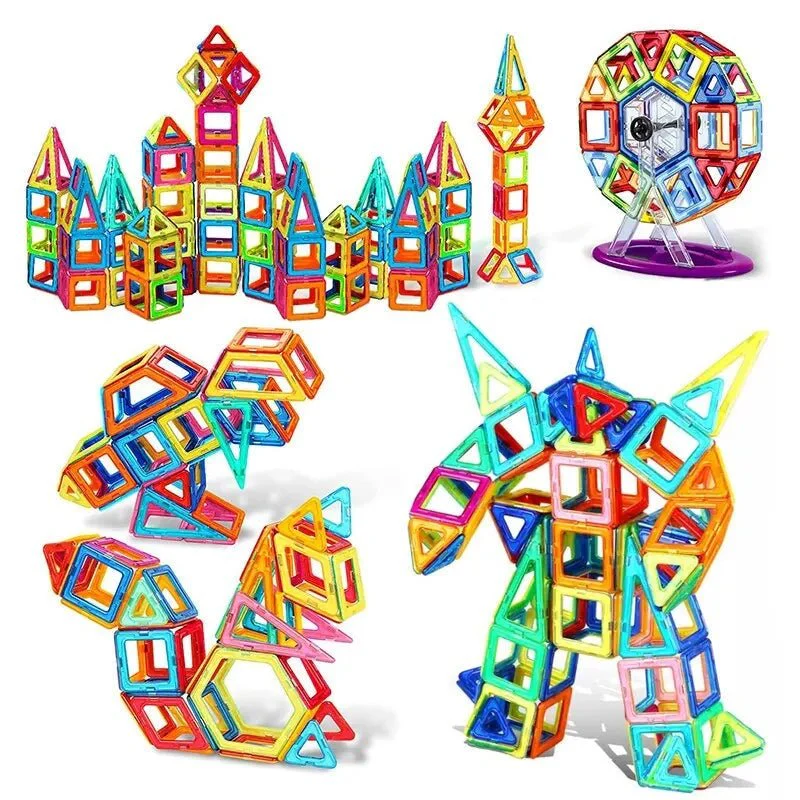 Kinderen Magnetische Bouwstenen Set Creatief Spel Geometrische Vormen - Image 9