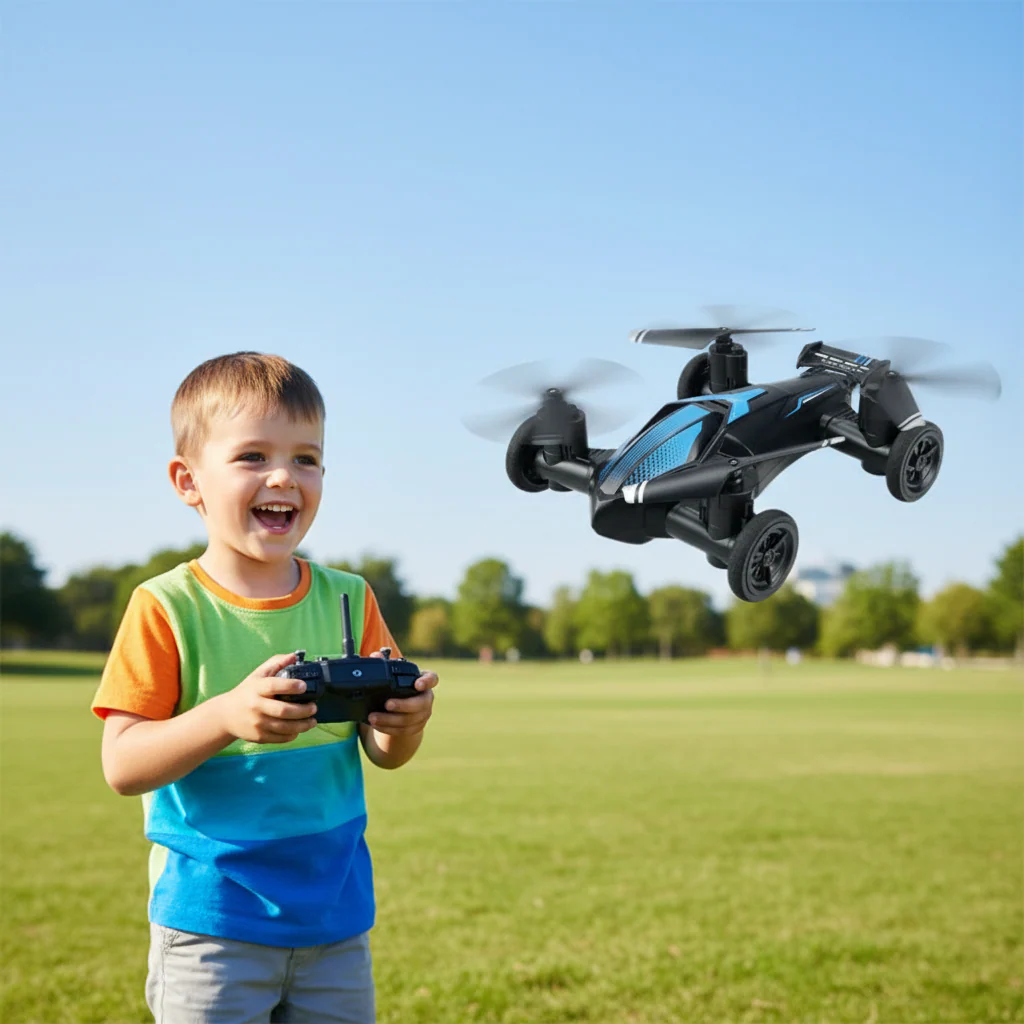 Kinderen's 2-in-1 Voertuig en Drone Avontuur - Image 3