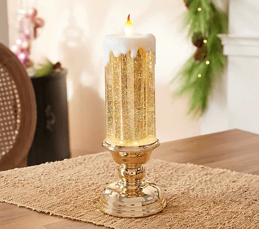 Kleur veranderende LED Water Kaars met Glitter - Image 10