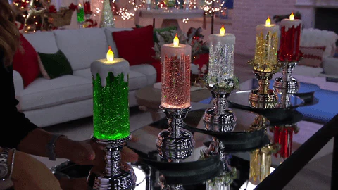 Kleur veranderende LED Water Kaars met Glitter - Image 12