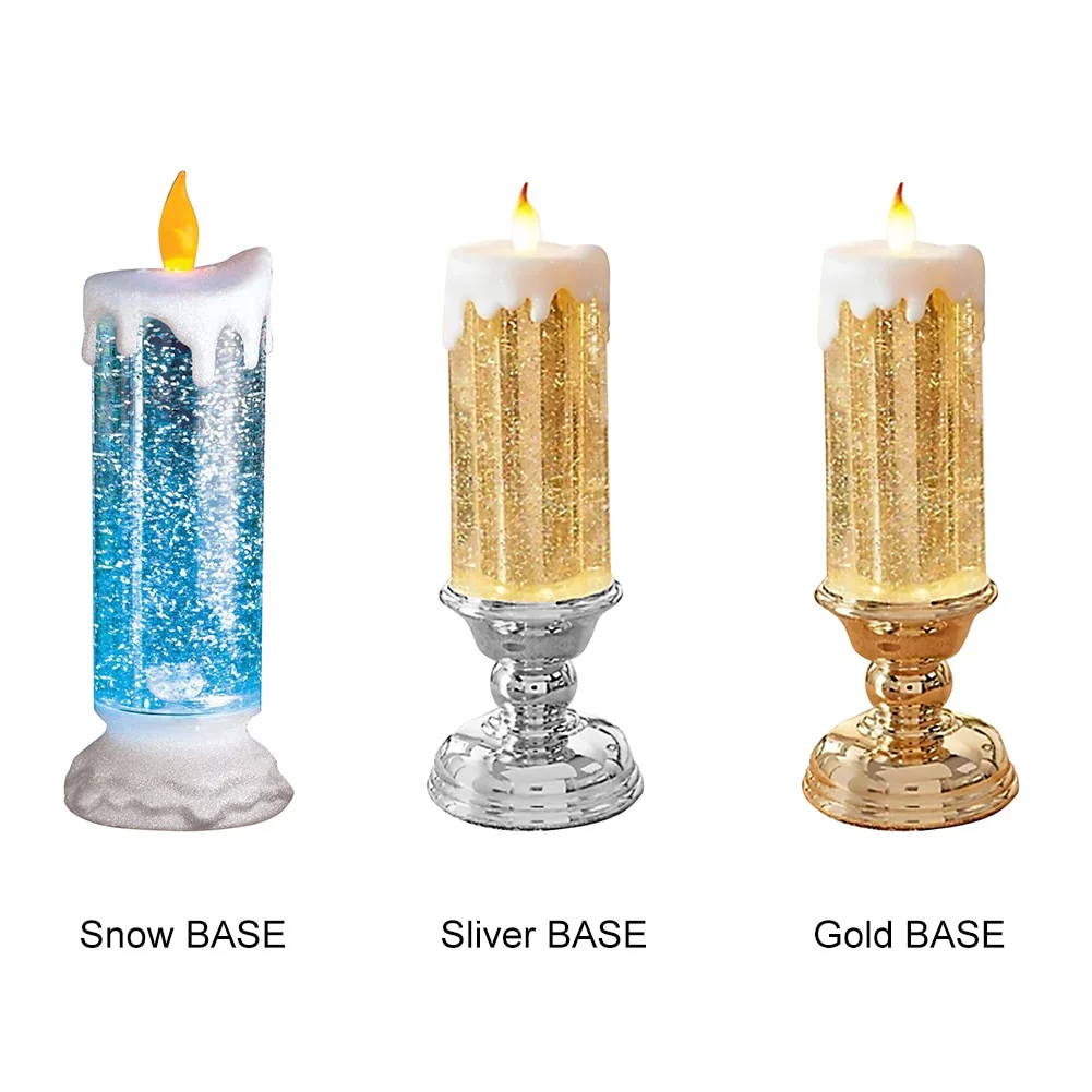 Kleur veranderende LED Water Kaars met Glitter - Image 14