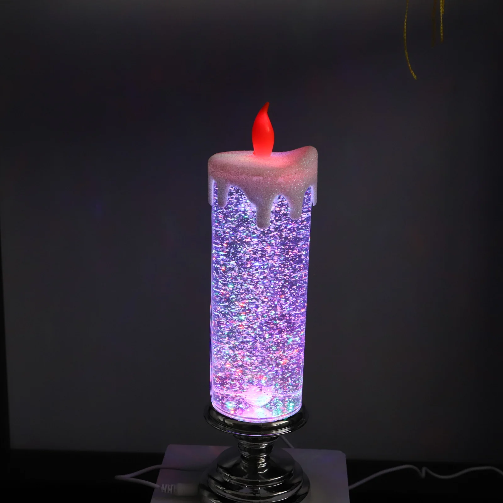 Kleur veranderende LED Water Kaars met Glitter - Image 16