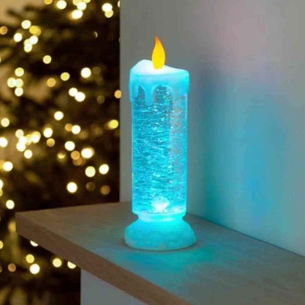 Kleur veranderende LED Water Kaars met Glitter - Image 8