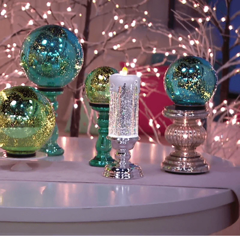 Kleur veranderende LED Water Kaars met Glitter - Image 9
