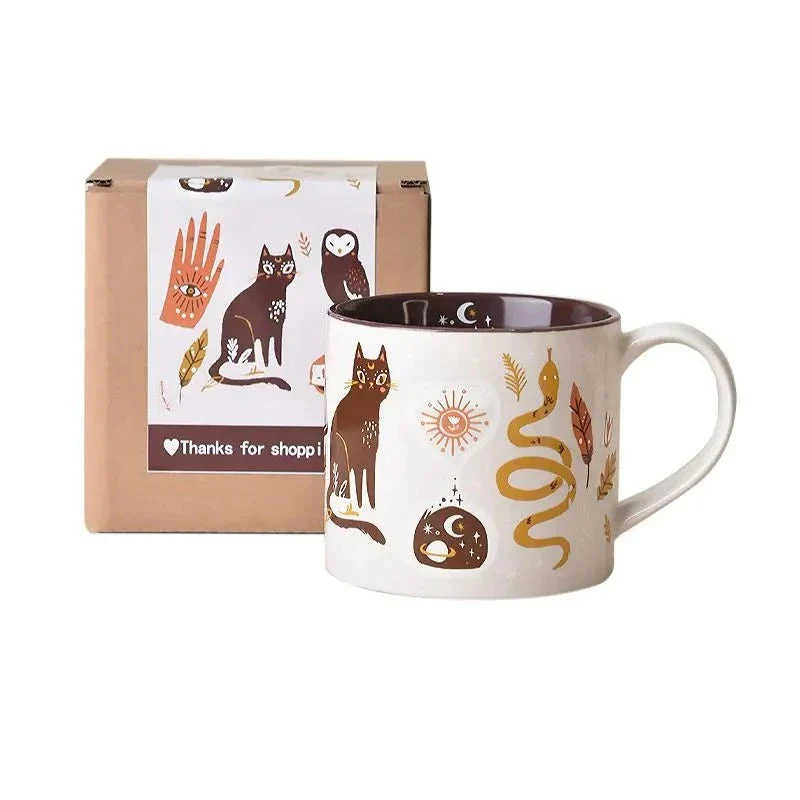 Koffiemok Fantasierijk Ontwerp Met Hemelwezens