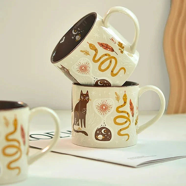 Koffiemok Fantasierijk Ontwerp Met Hemelwezens - Image 2