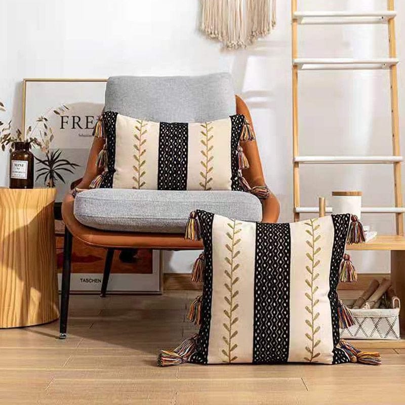 Kussensloop 40x60 Boho-Textuur met Franjes voor Decoratieve Interieurs - Image 2