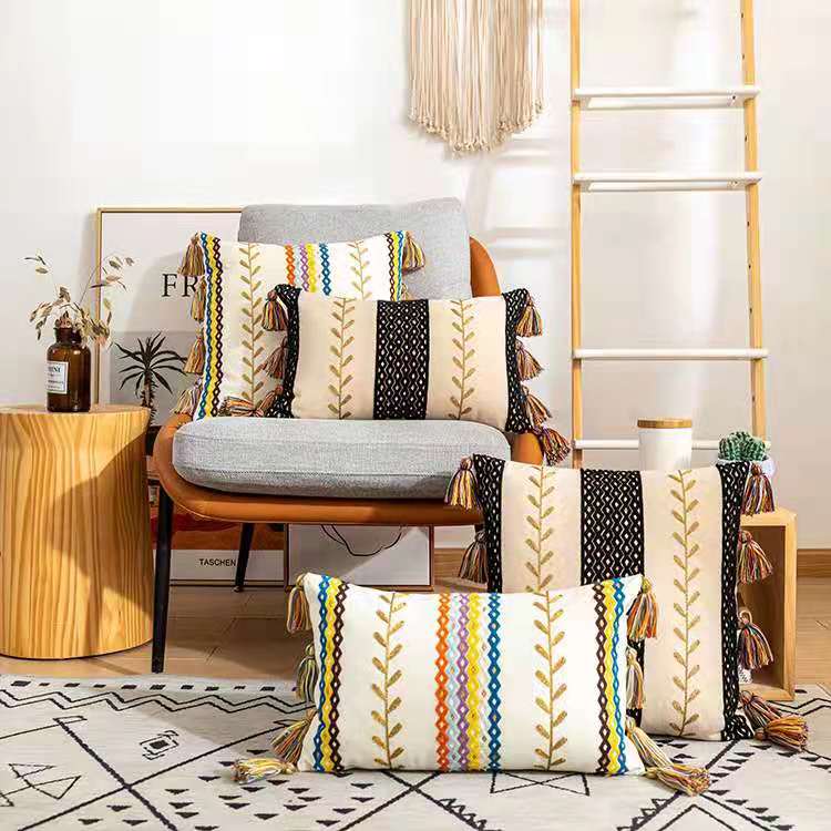 Kussensloop 40x60 Boho-Textuur met Franjes voor Decoratieve Interieurs - Image 4