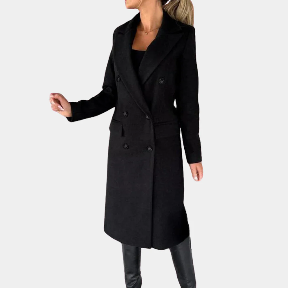 Lange Dames Jas Winter Waterafstotend met Verstelbare Capuchon en Knoopsluiting - Image 5
