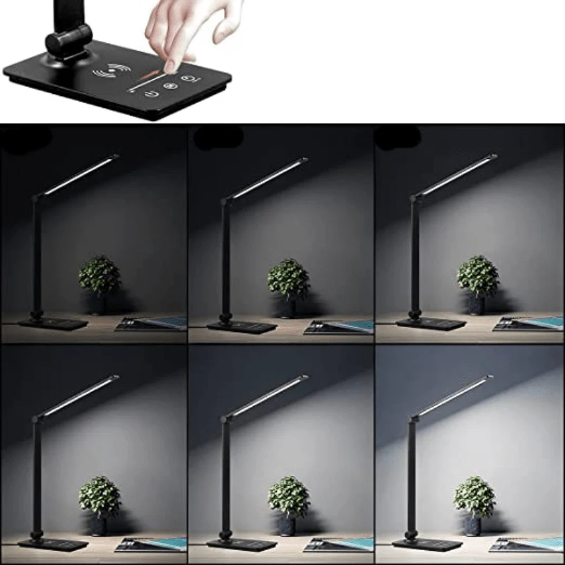 LED Bureaulamp met Draadloos Opladen en Instelbare Helderheid - Image 3