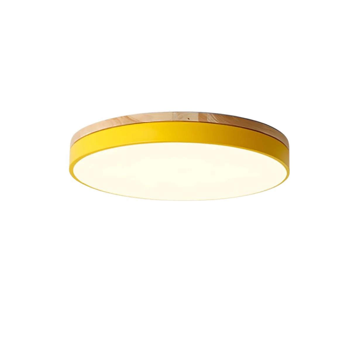 LED Plafondlamp met Natuurlijke Houtnerf en Groen Accent - Image 10