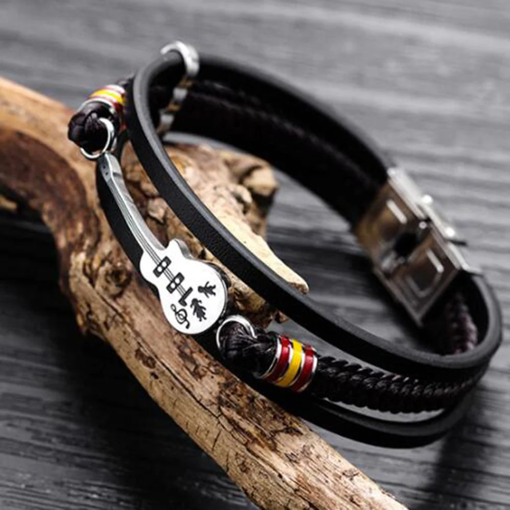 Limited Edition Gitaar Leren Armband - Image 2