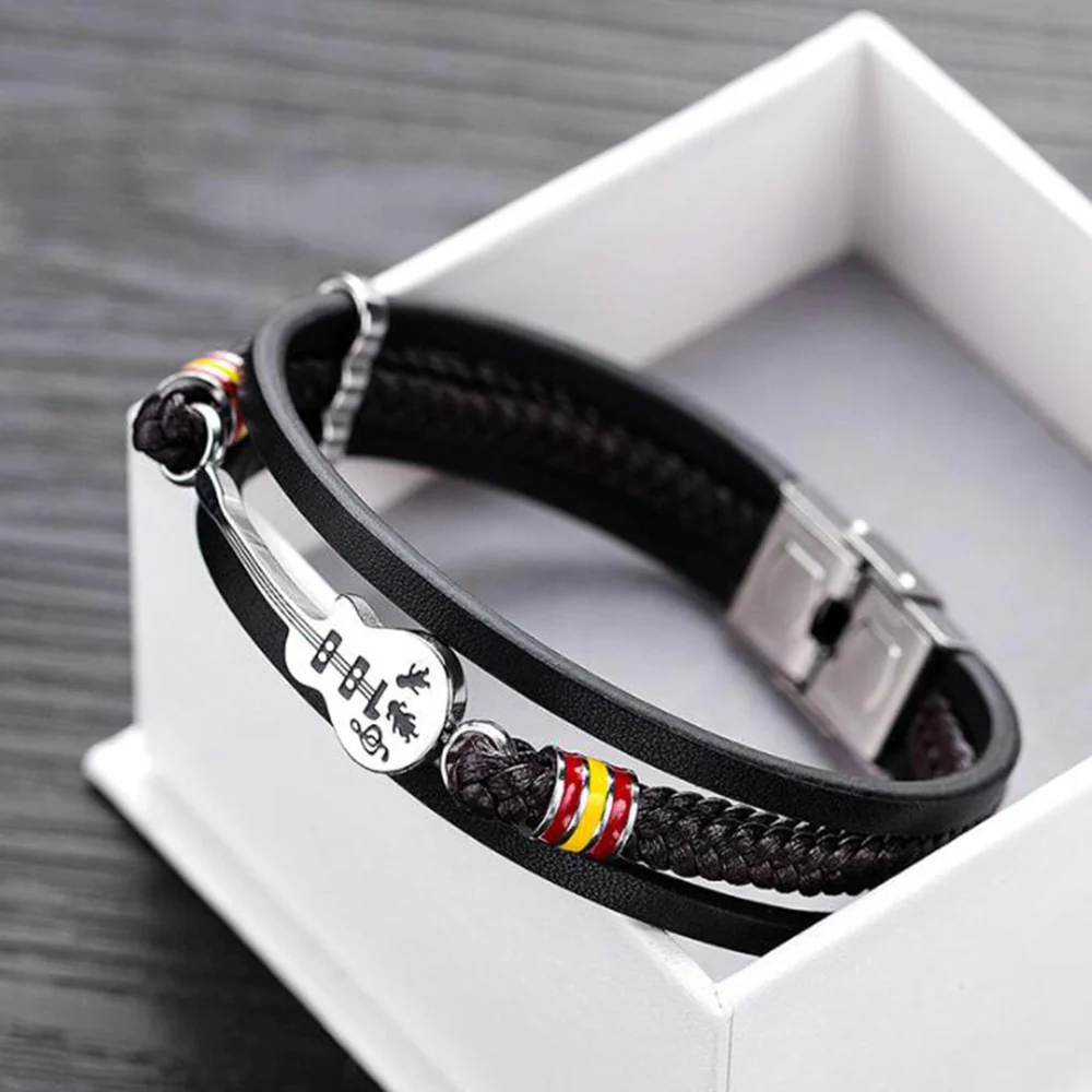 Limited Edition Gitaar Leren Armband - Image 3