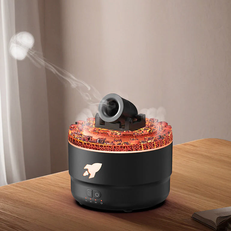 Luchtbevochtiger en Aroma Diffuser met Nachtlampje en Lava Effect - Image 2