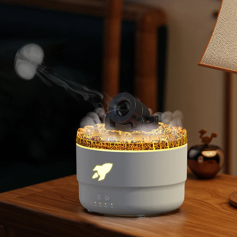 Luchtbevochtiger en Aroma Diffuser met Nachtlampje en Lava Effect - Image 5